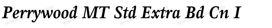 Perrywood MT Std Extra Bd Cn It字体转换
